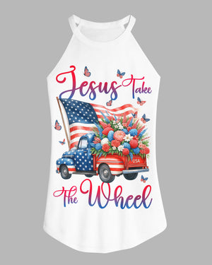 Jesus Take The Wheel Rocker Tank Top