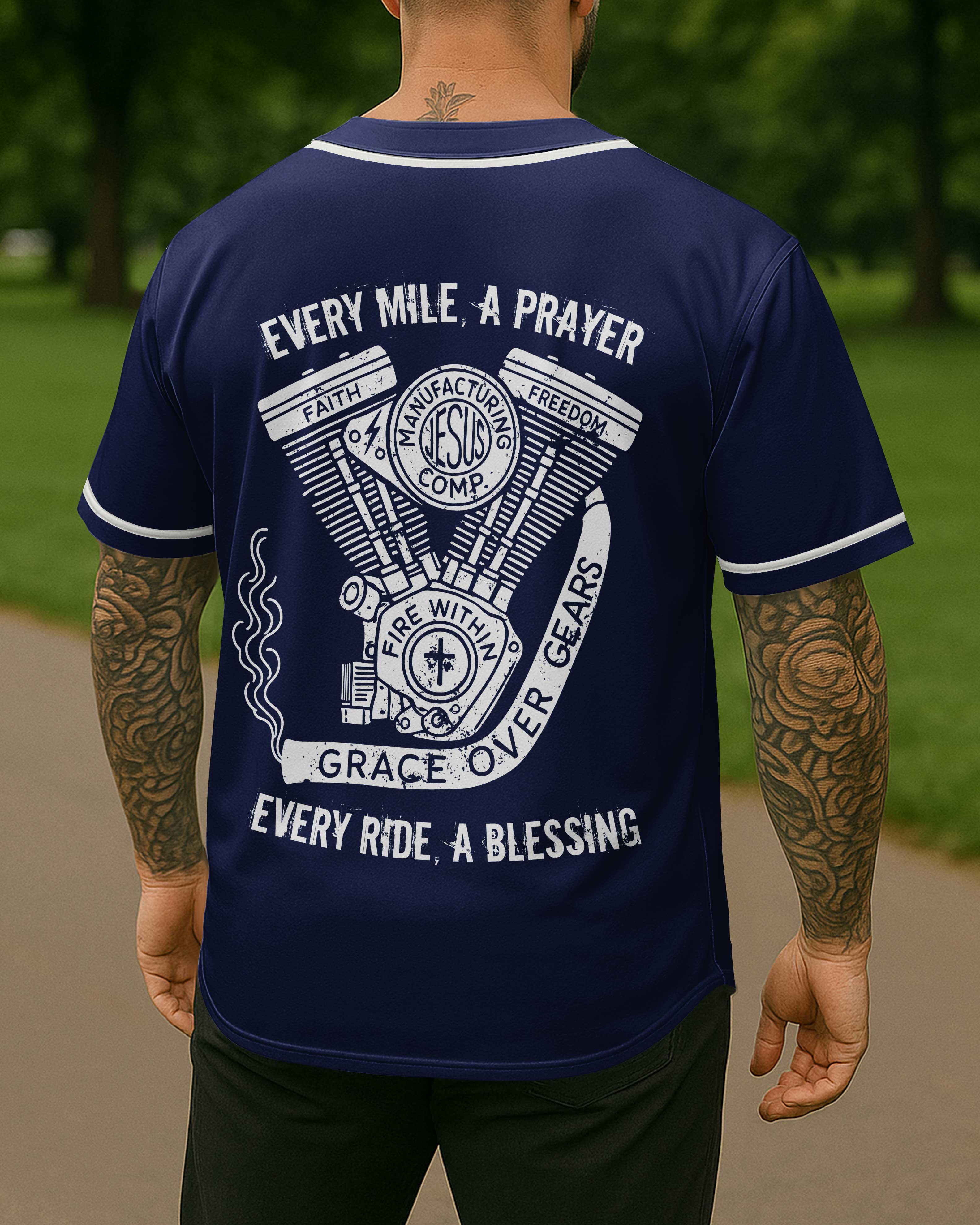 Every Mile A Prayer Grace Over Gears Every Ride A Blessing Jersey
