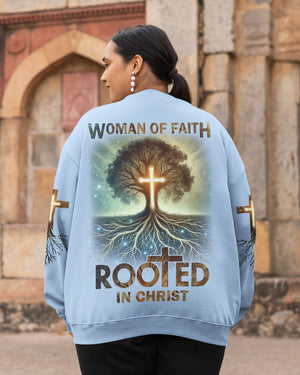 Woman Of Faith Rooted In Christ All Over Print Sweater