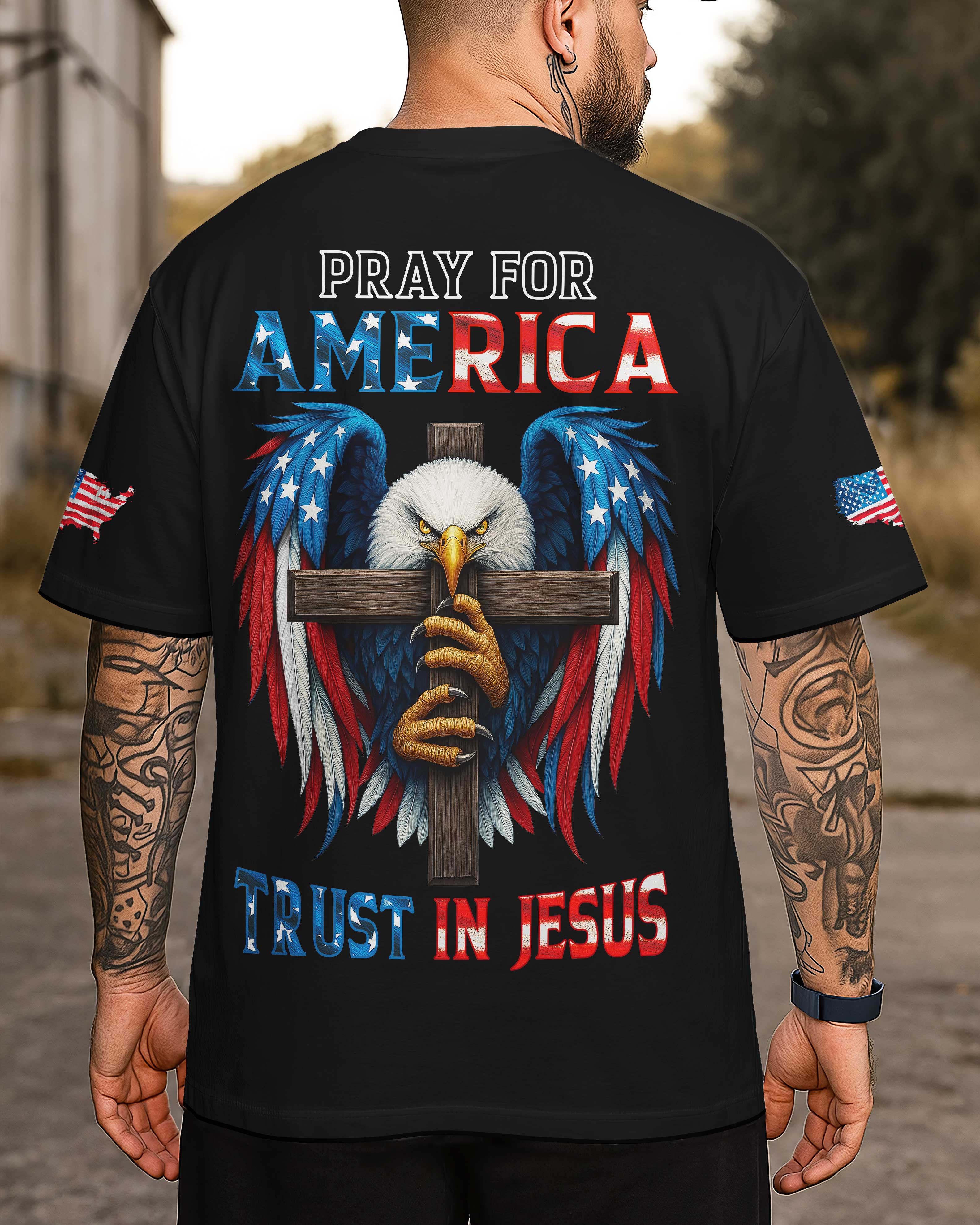 Pray For America Trust In Jesus T-Shirt