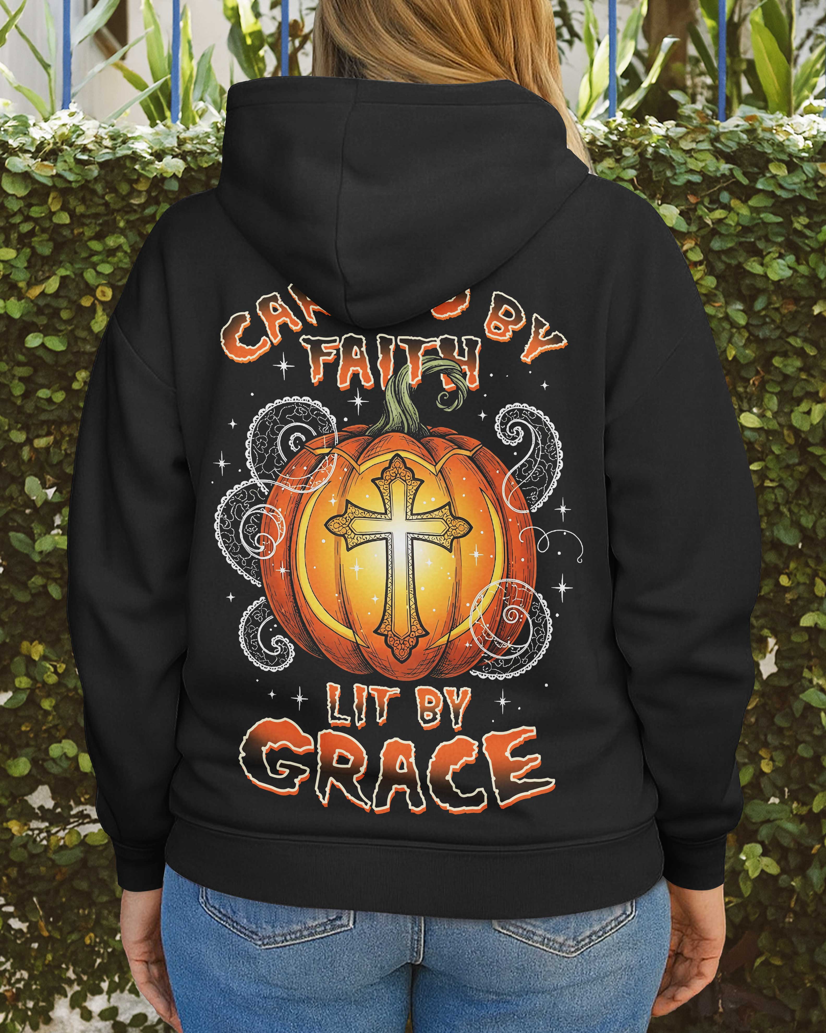Carved By Faith Lit By Grace Hoodie