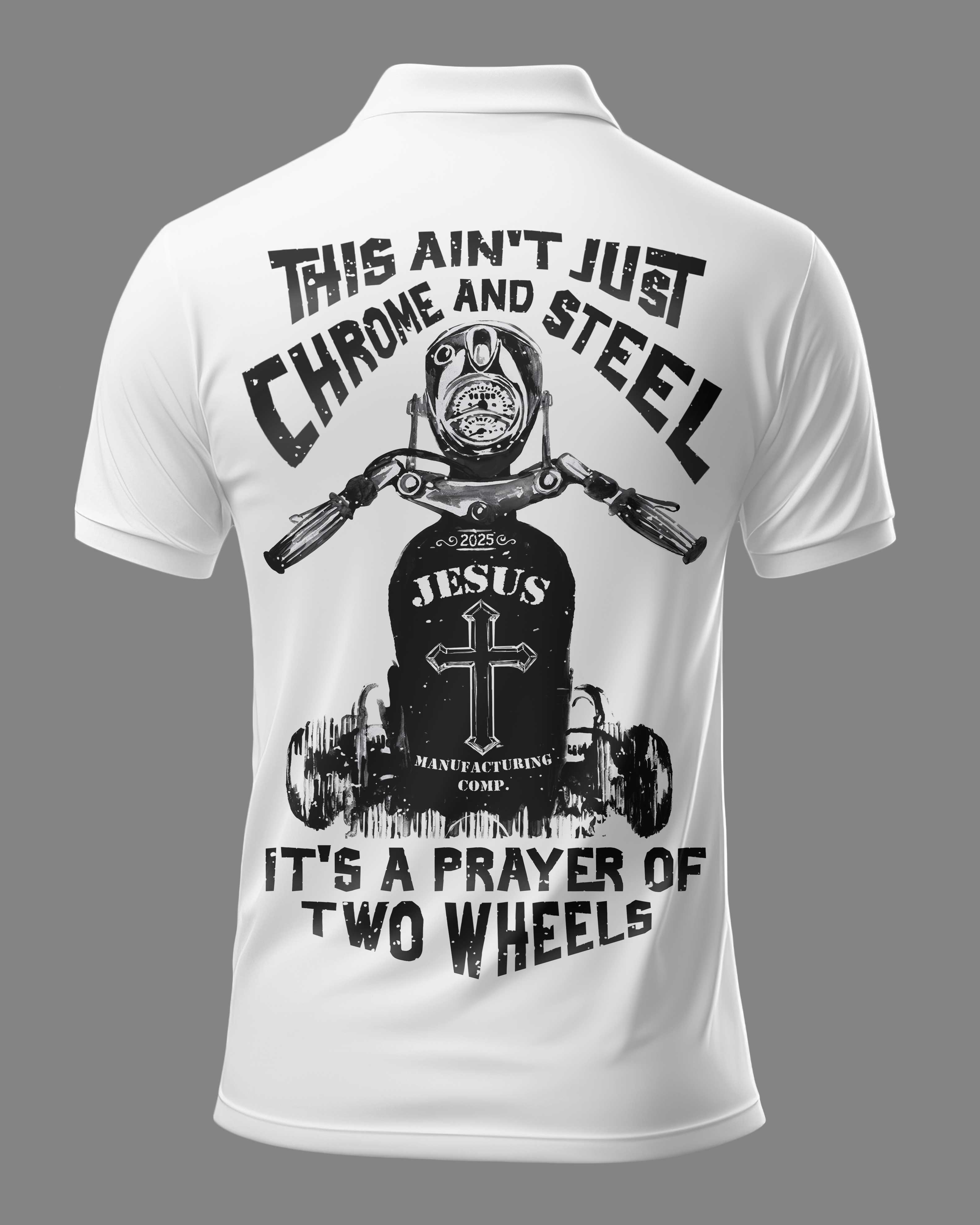 This Ain't Just Chrome And Steel All Over Print Polo