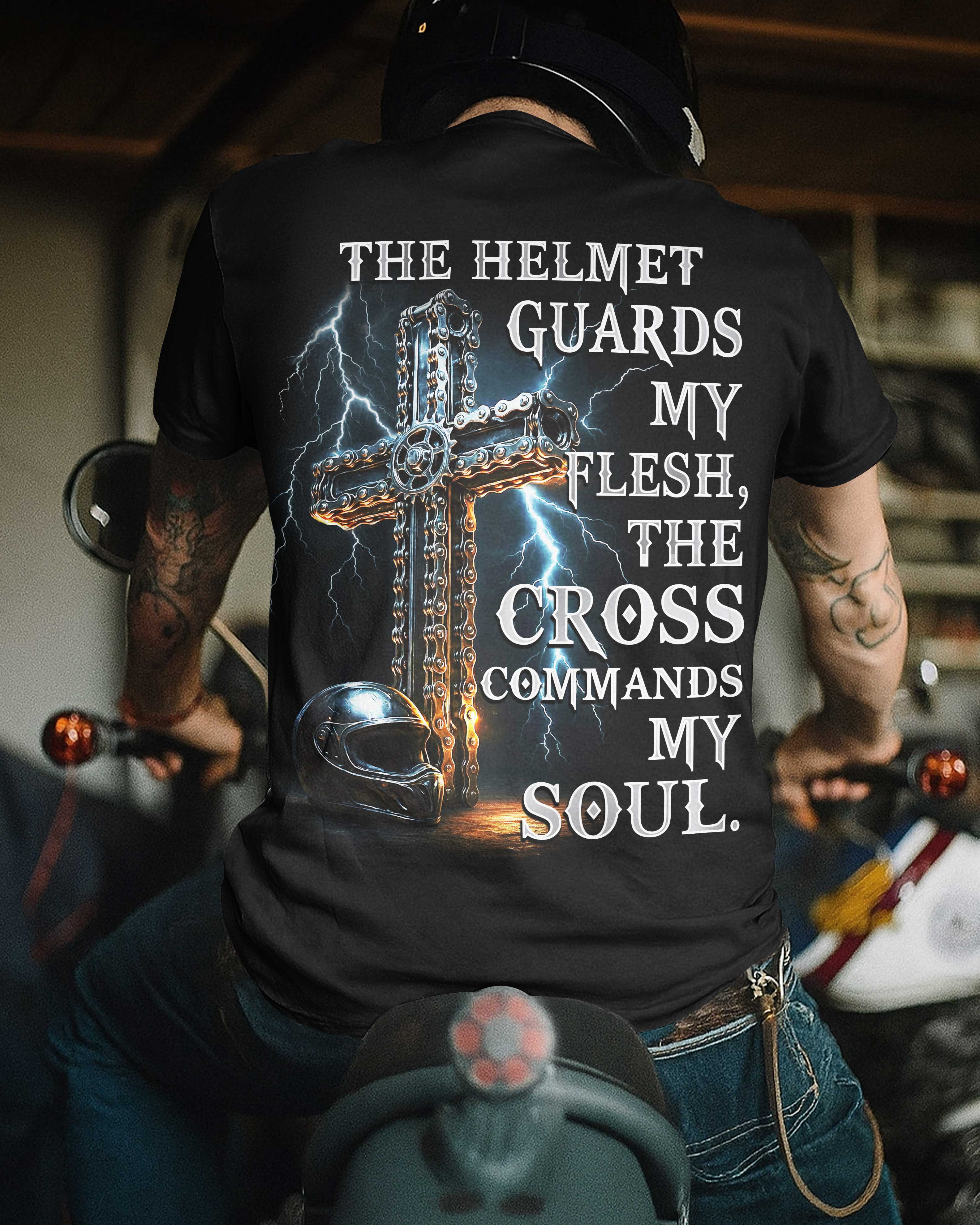 The Helmet Guards My Flesh All Over Print T-Shirt