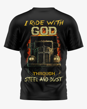 I Ride With God All Over Print T-Shirt