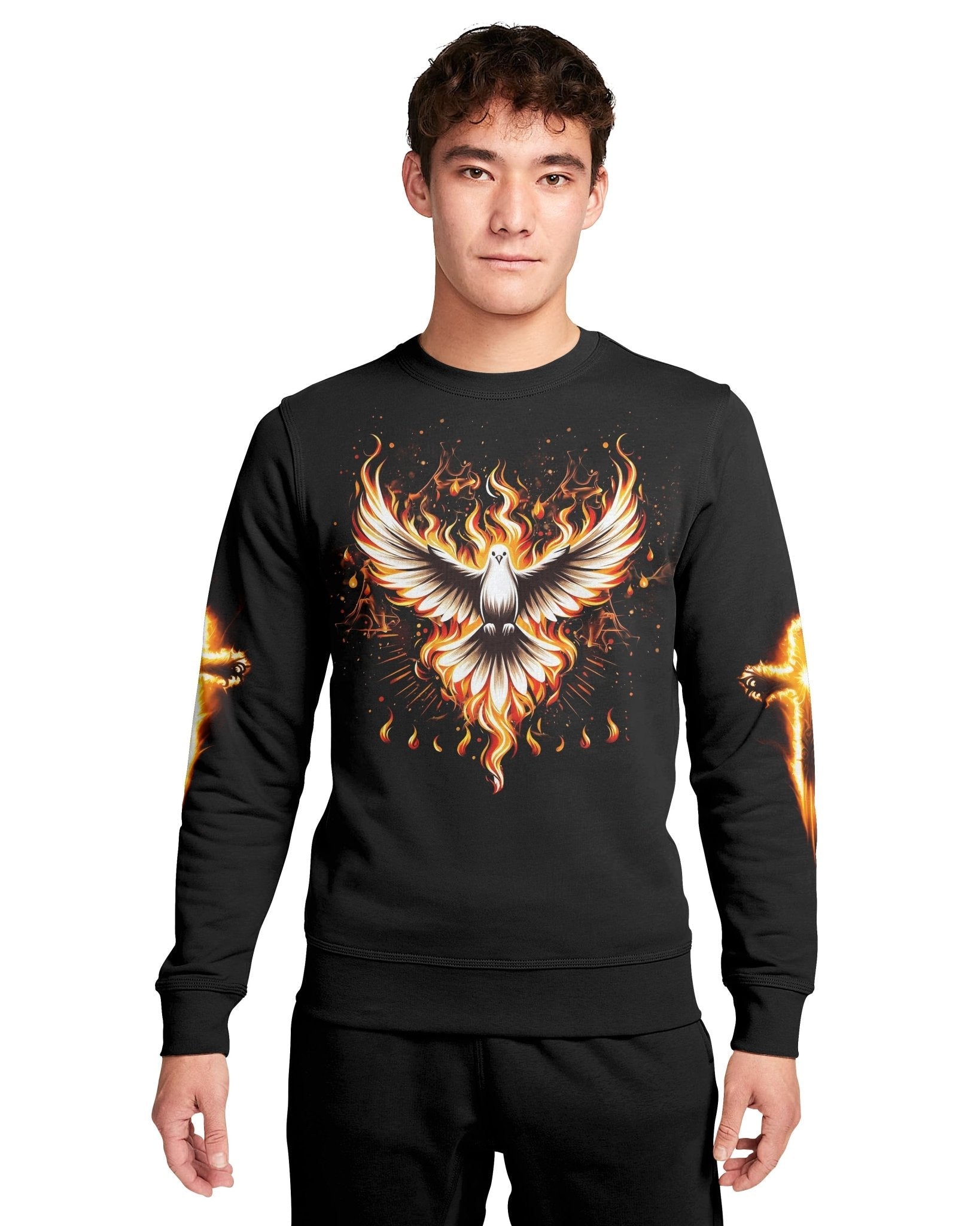 Baptized In Fire All Over Print Sweater
