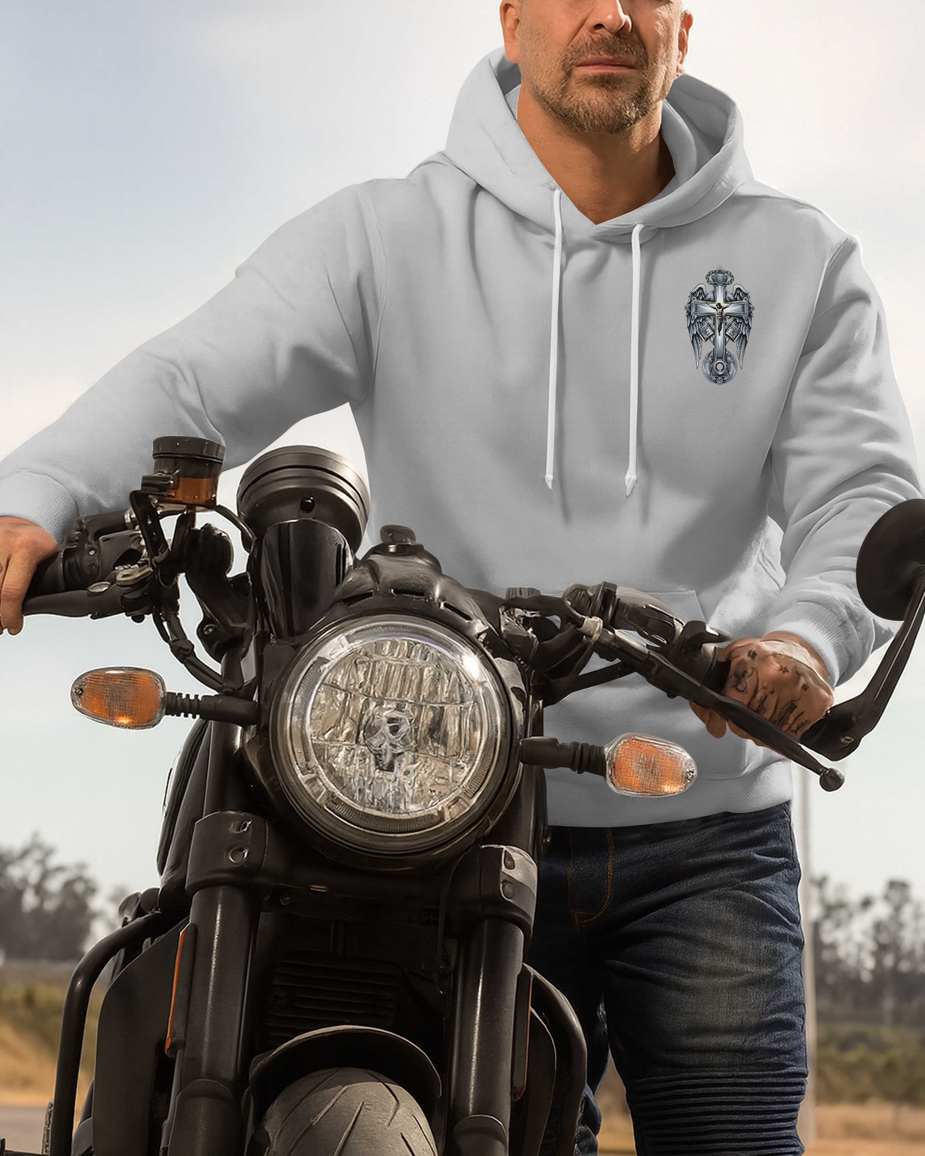 I Am A Simple Man I Like Motorcycles And Believe In Jesus Hoodie