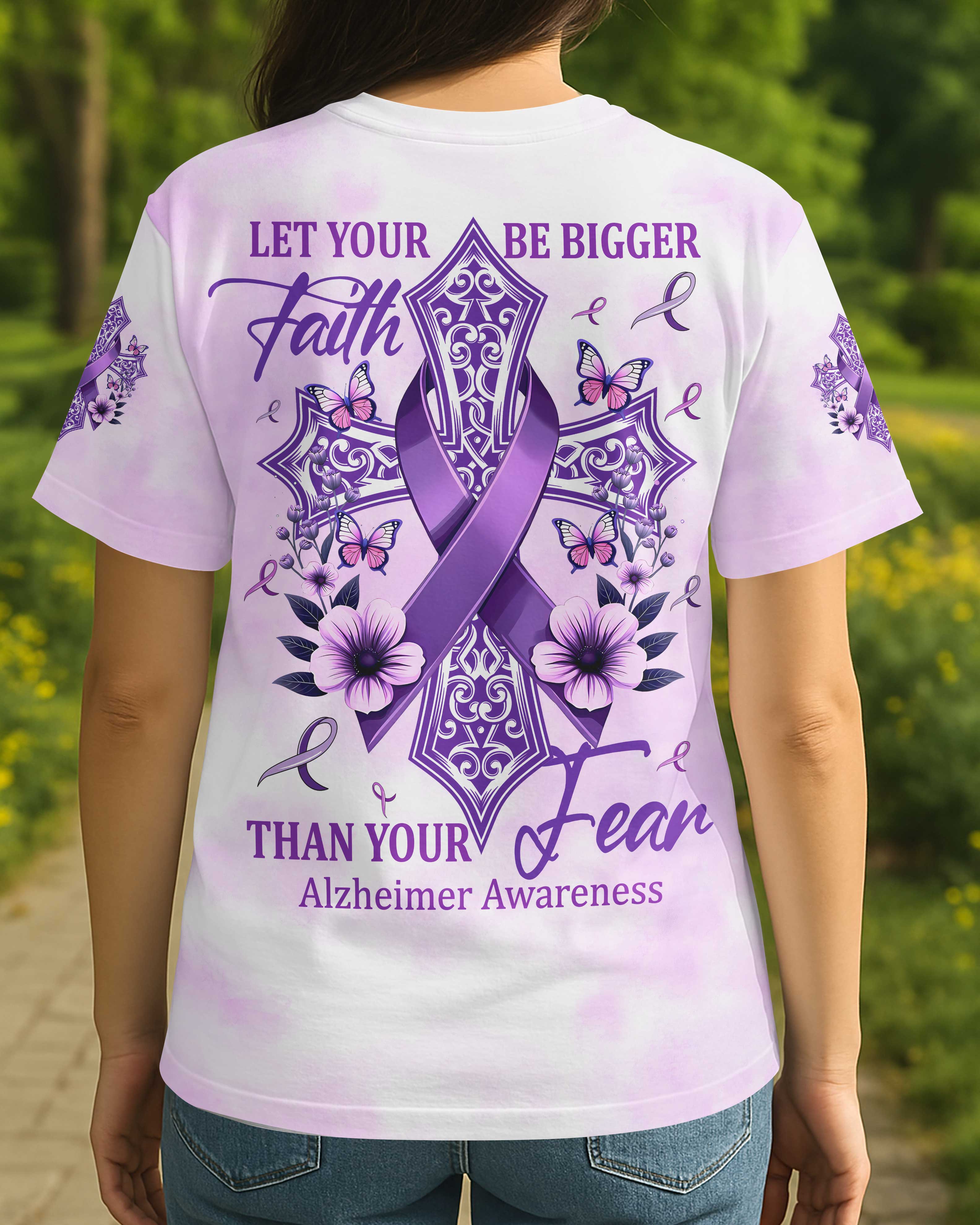 Let Your Faith Be Bigger Than Your Fear All Over Print T-Shirt