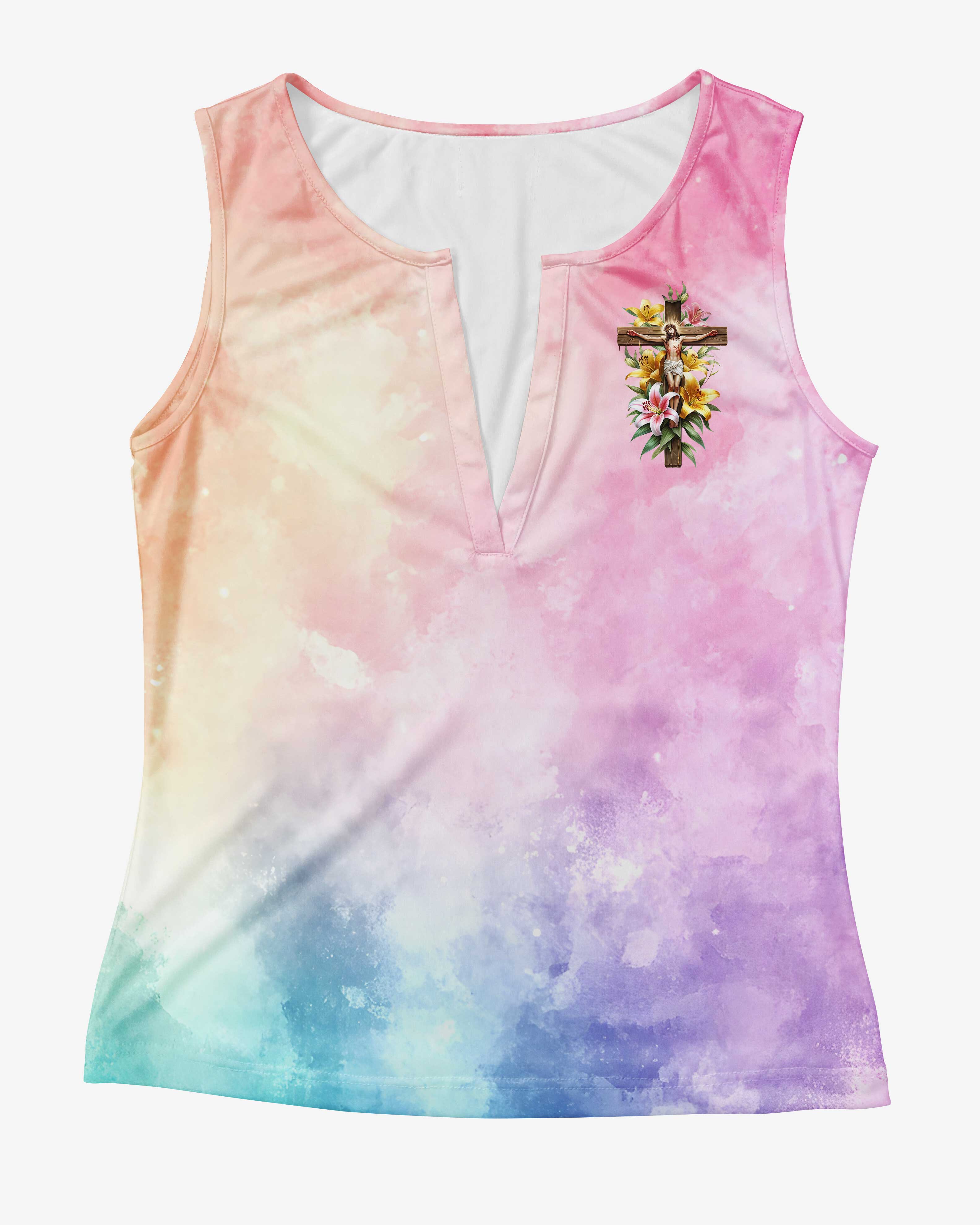 I Am Fearfully And Wonderfully Made All Over Print V-neck Tank Top