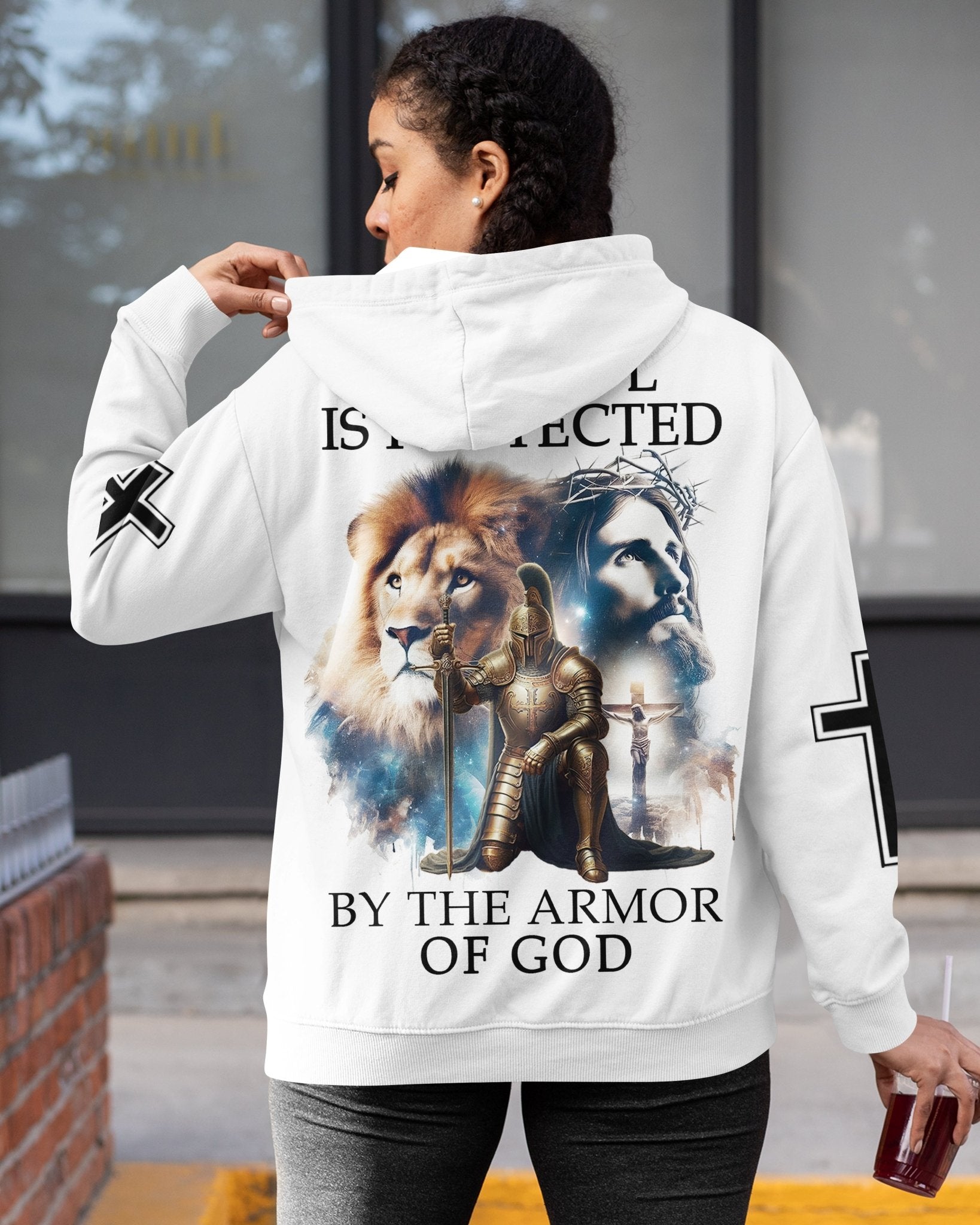 My Soul Is Protected By The Armor Of God All Over Print Zip Hoodie