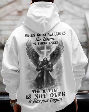 When God's Warriors Go Down On Their Knees The Battle Is Not Over It Has Just Begun All Over Print Hoodie