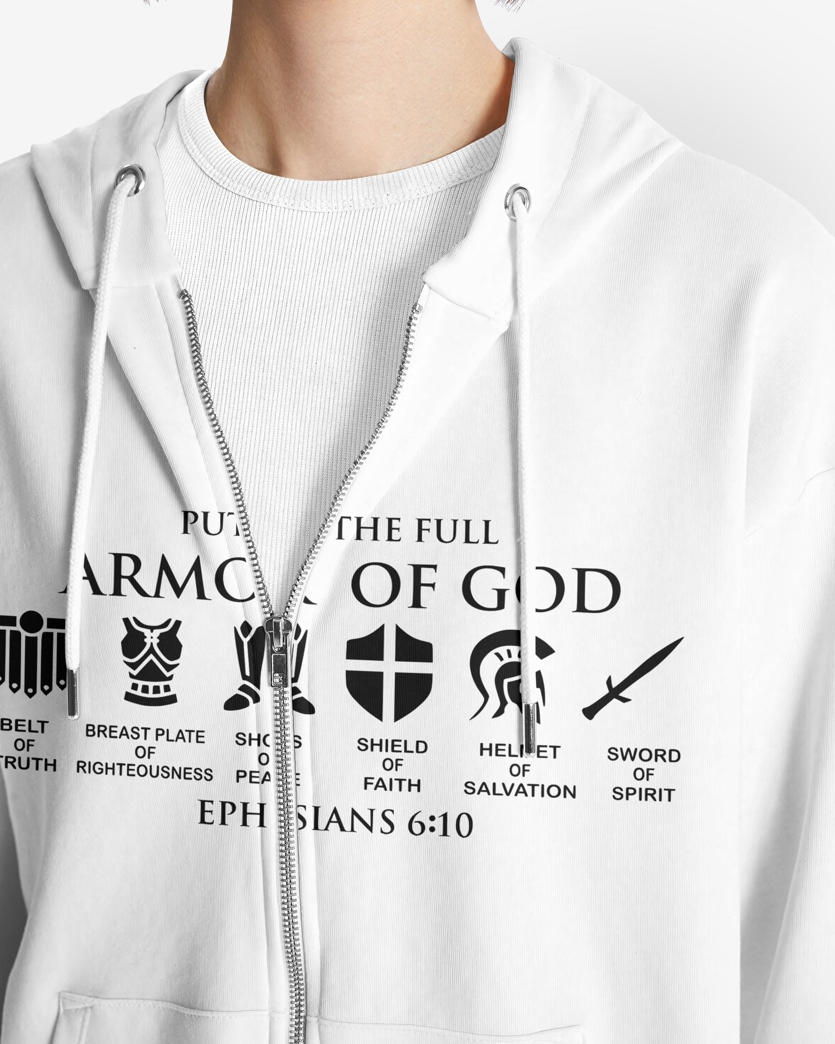 My Soul Is Protected By The Armor Of God All Over Print Zip Hoodie