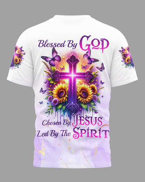 Blessed By God Chosen By Jesus Led By The Spirit All Over Print T-Shirt