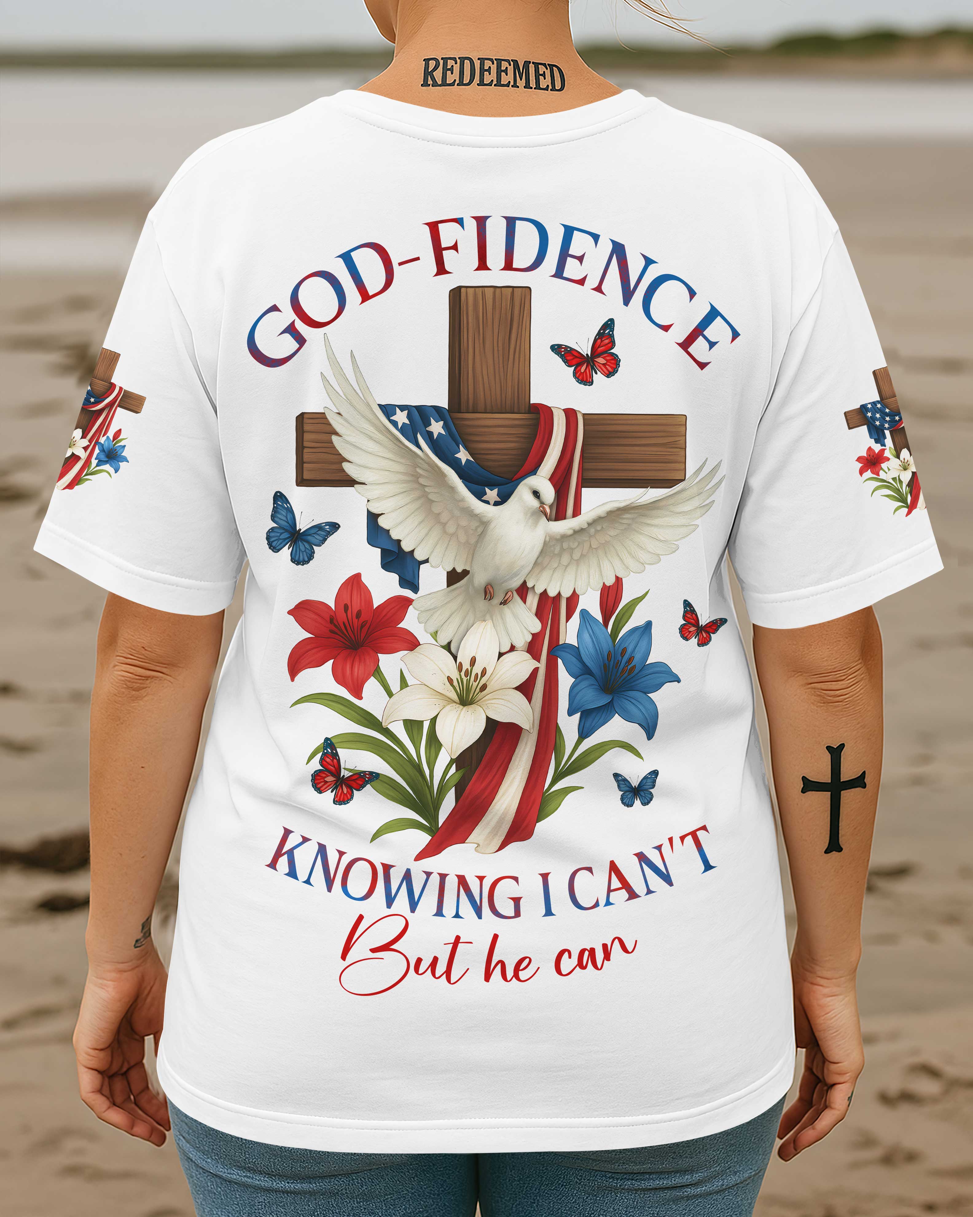 God-Fidence Knowing I Can't But He Can T-Shirt