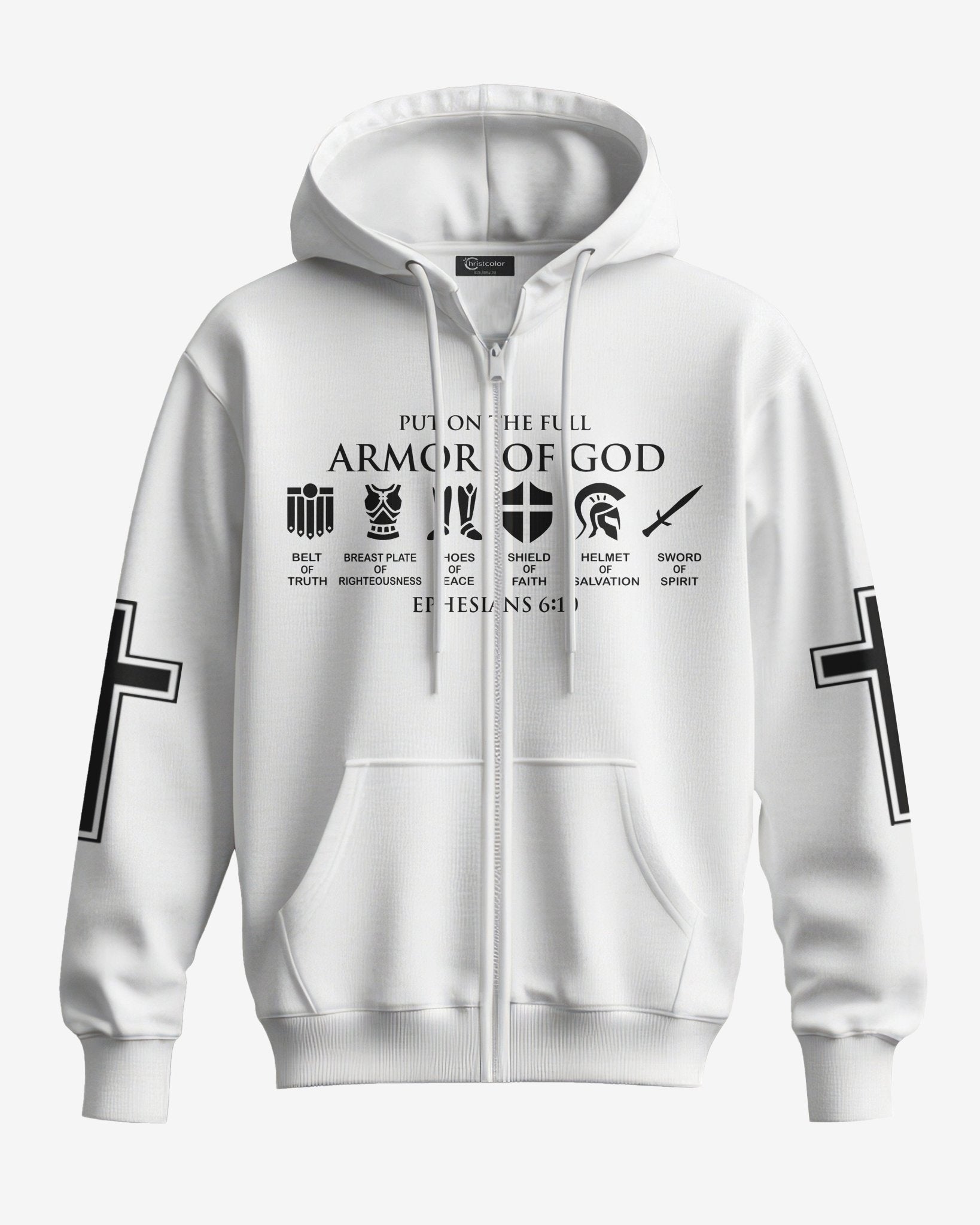 My Soul Is Protected By The Armor Of God All Over Print Zip Hoodie