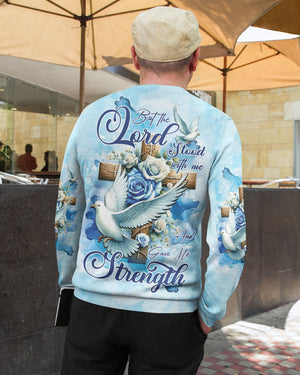Lord Stood With Me And Gave Me Strength All Over Print Sweater