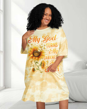 My God Turns My Darkness Into Light Sleep Tee