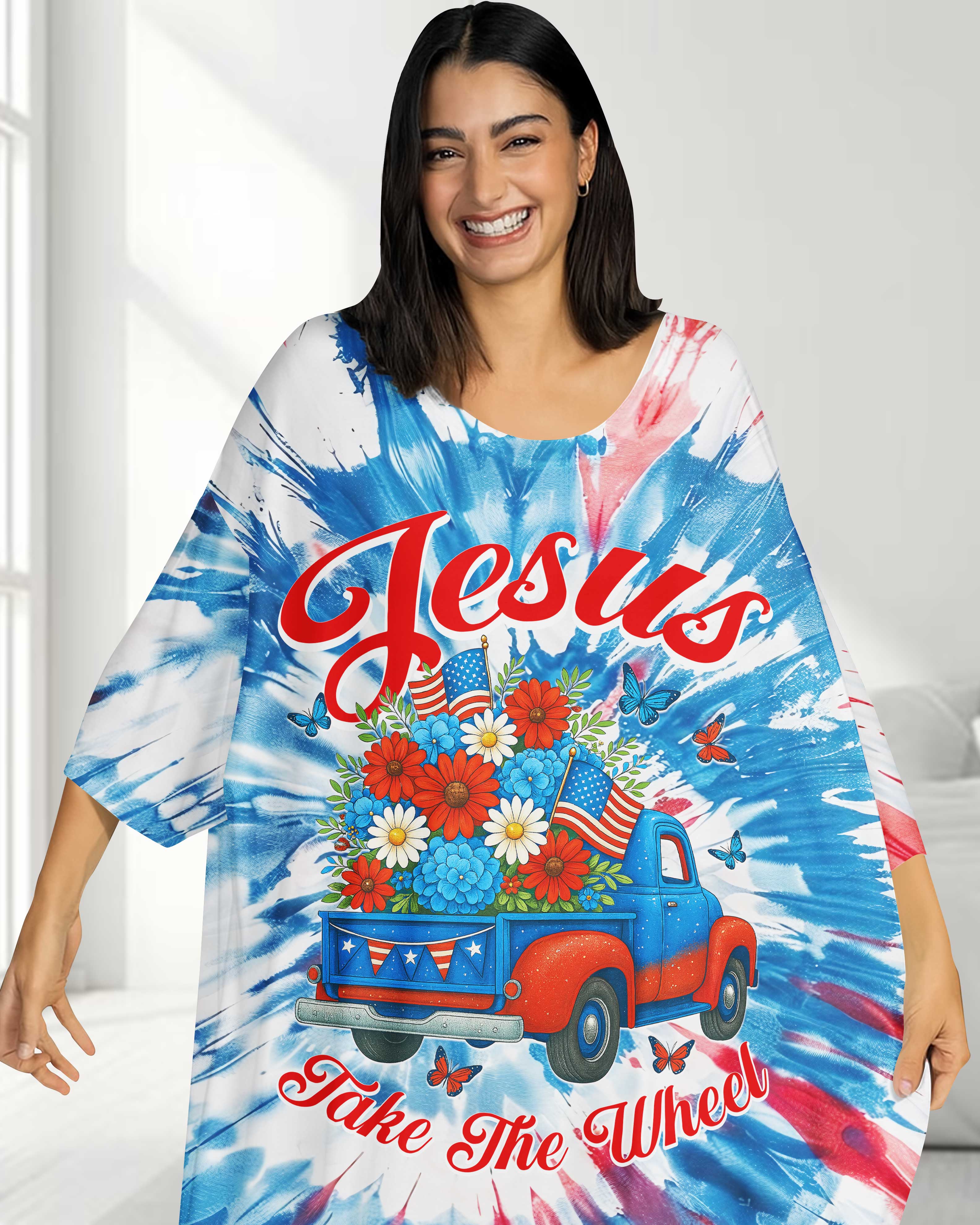 Jesus Take The Wheel All Over Print Sleep Tee