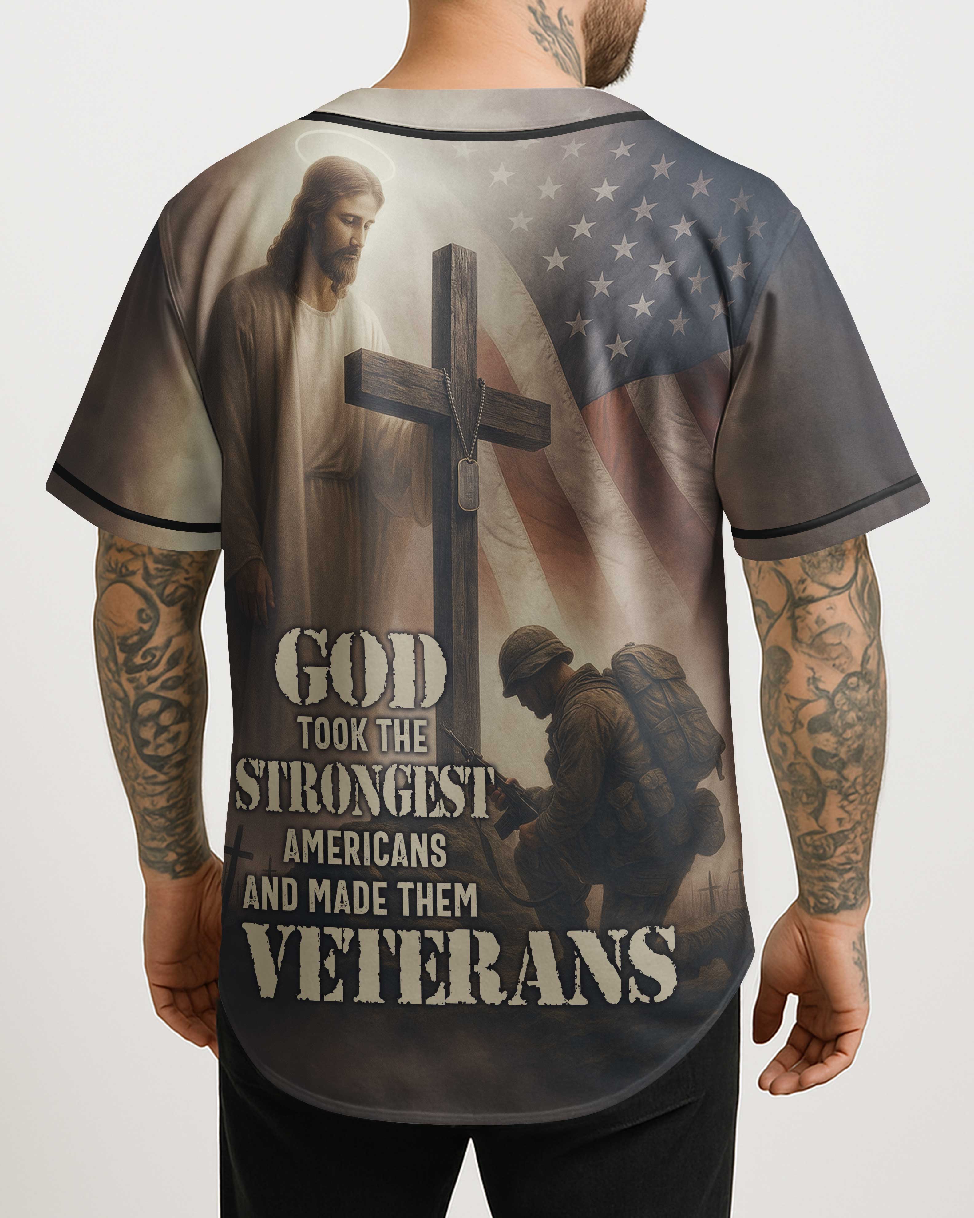 God Took The Strongest Americans All Over Print Jersey