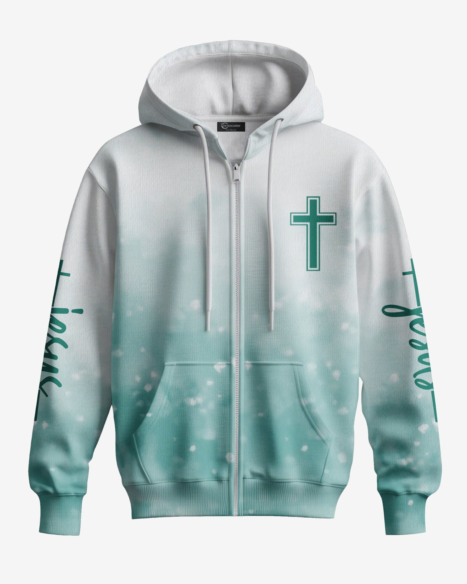 Jesus Is My Living Hope All Over Print Zip Hoodie