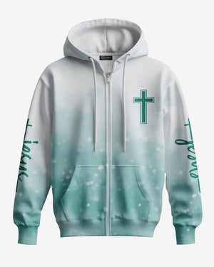 Jesus Is My Living Hope All Over Print Zip Hoodie