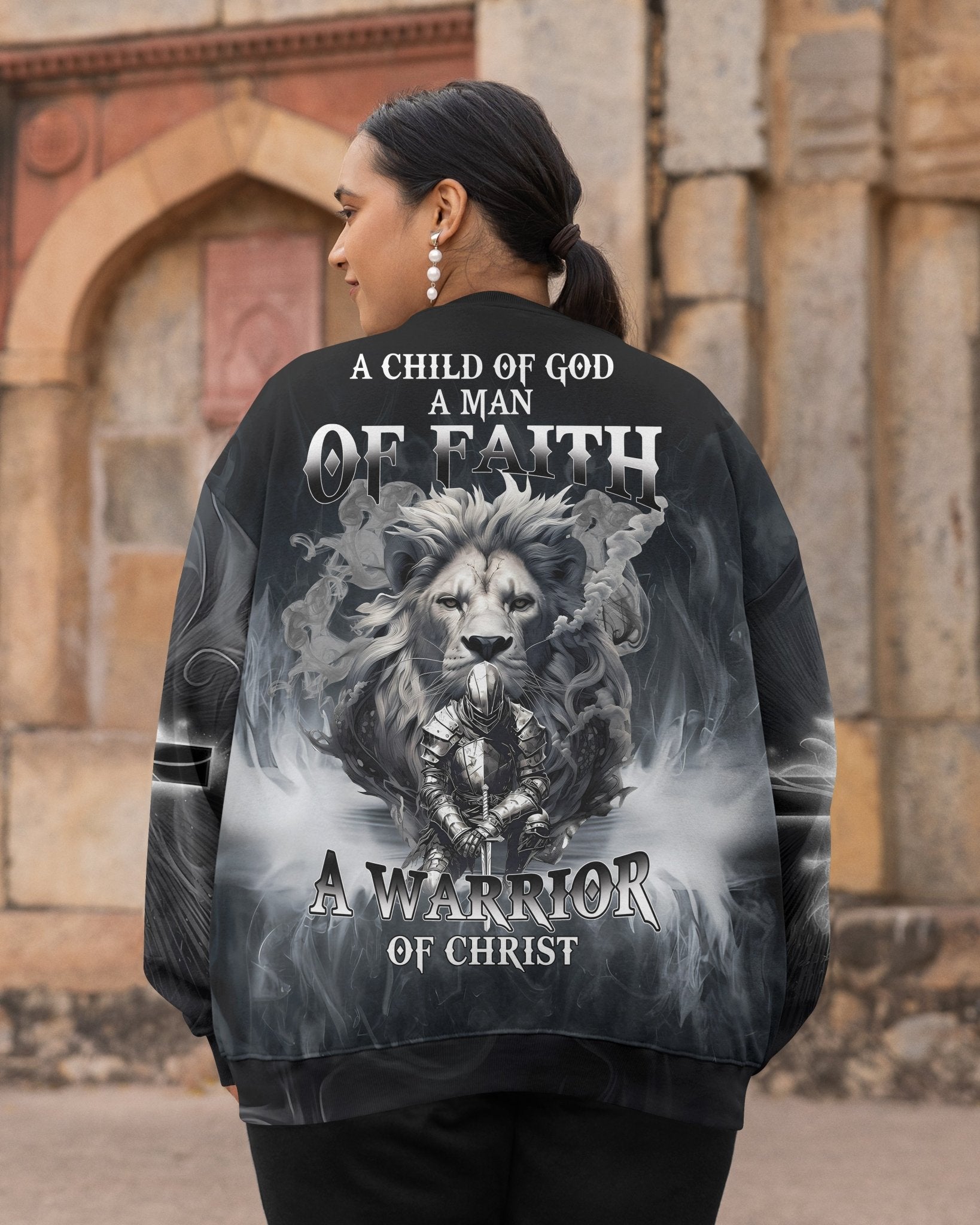 A Child Of God A Man Of Faith All Over Print Sweater