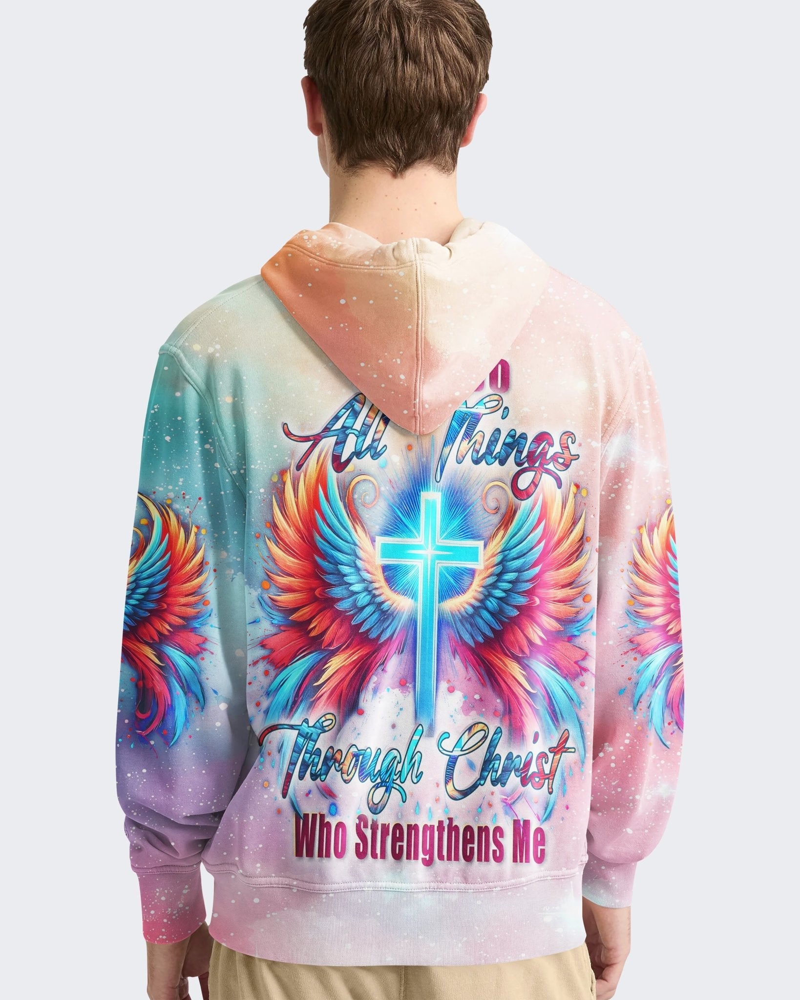 I Can Do All Things Through Christ Who Strengthens Me All Over Print Hoodie