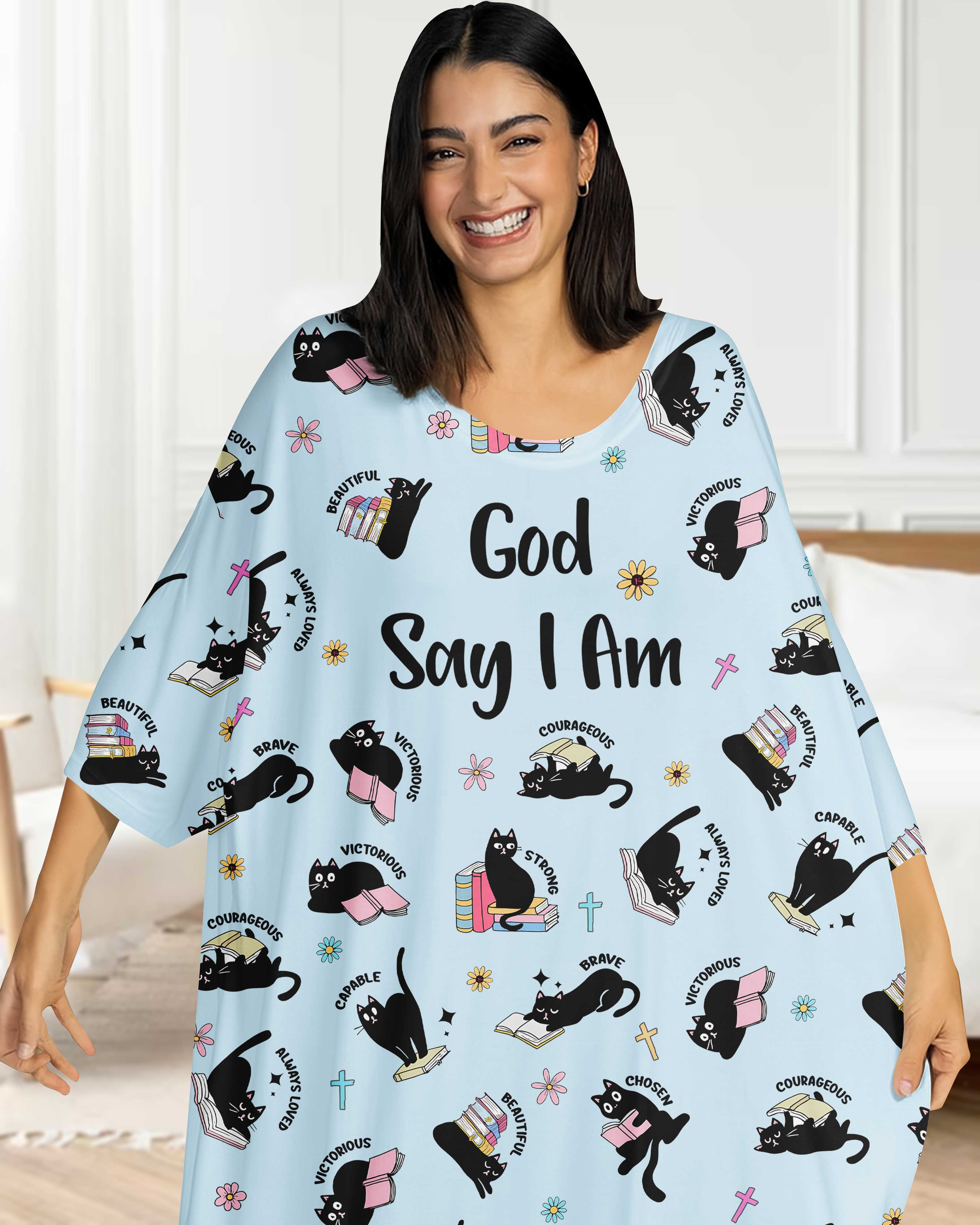 God Say I Am All Over Print Sleep Tee