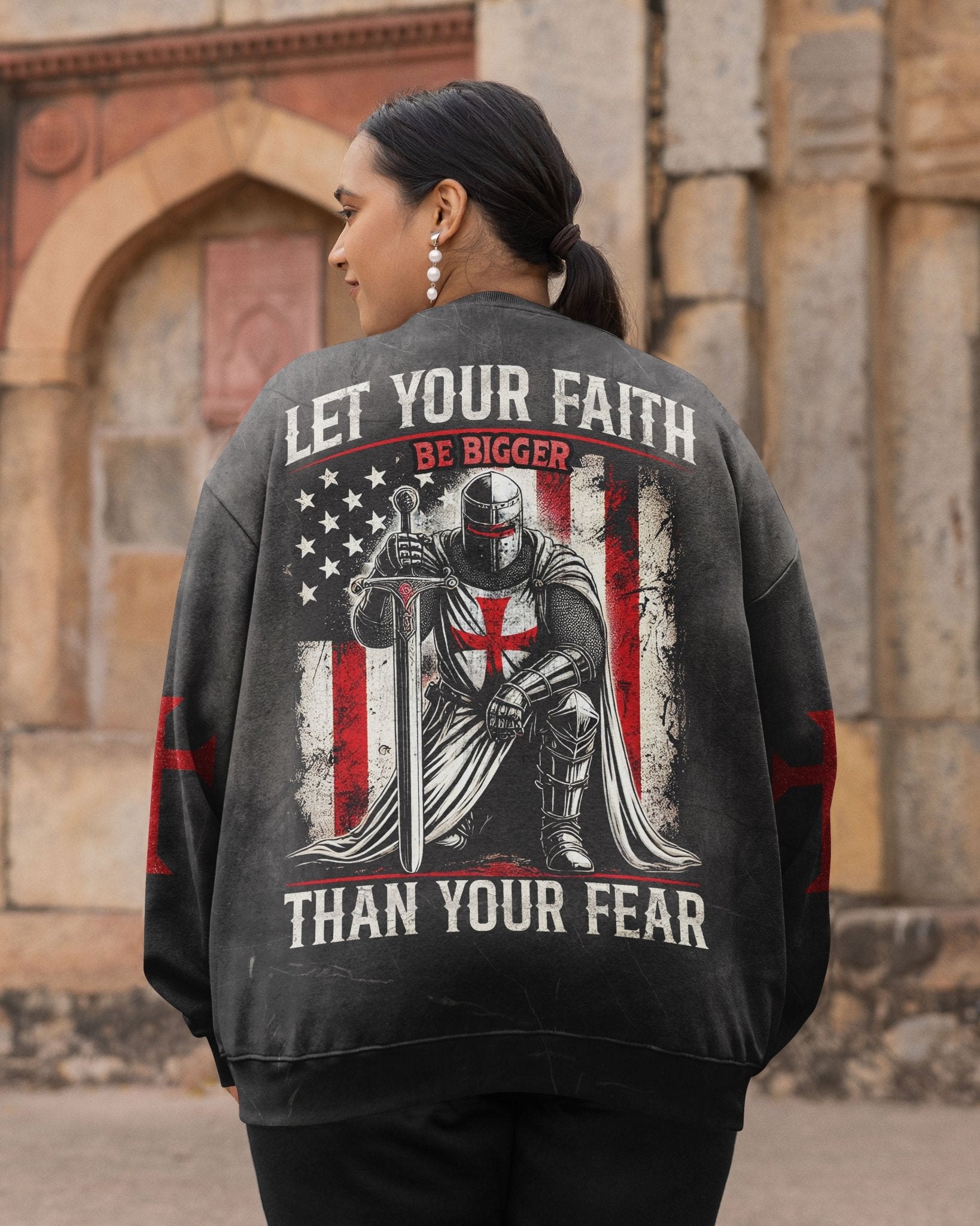 Let Your Faith Be Bigger Than Your Fear All Over Print Sweater