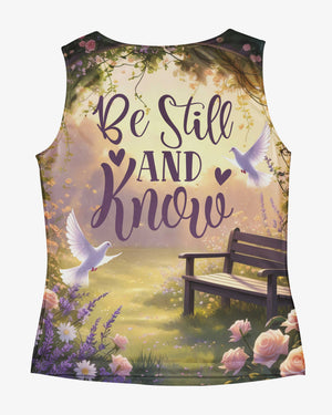 Be Still And Know All Over Print V-neck Tank Top