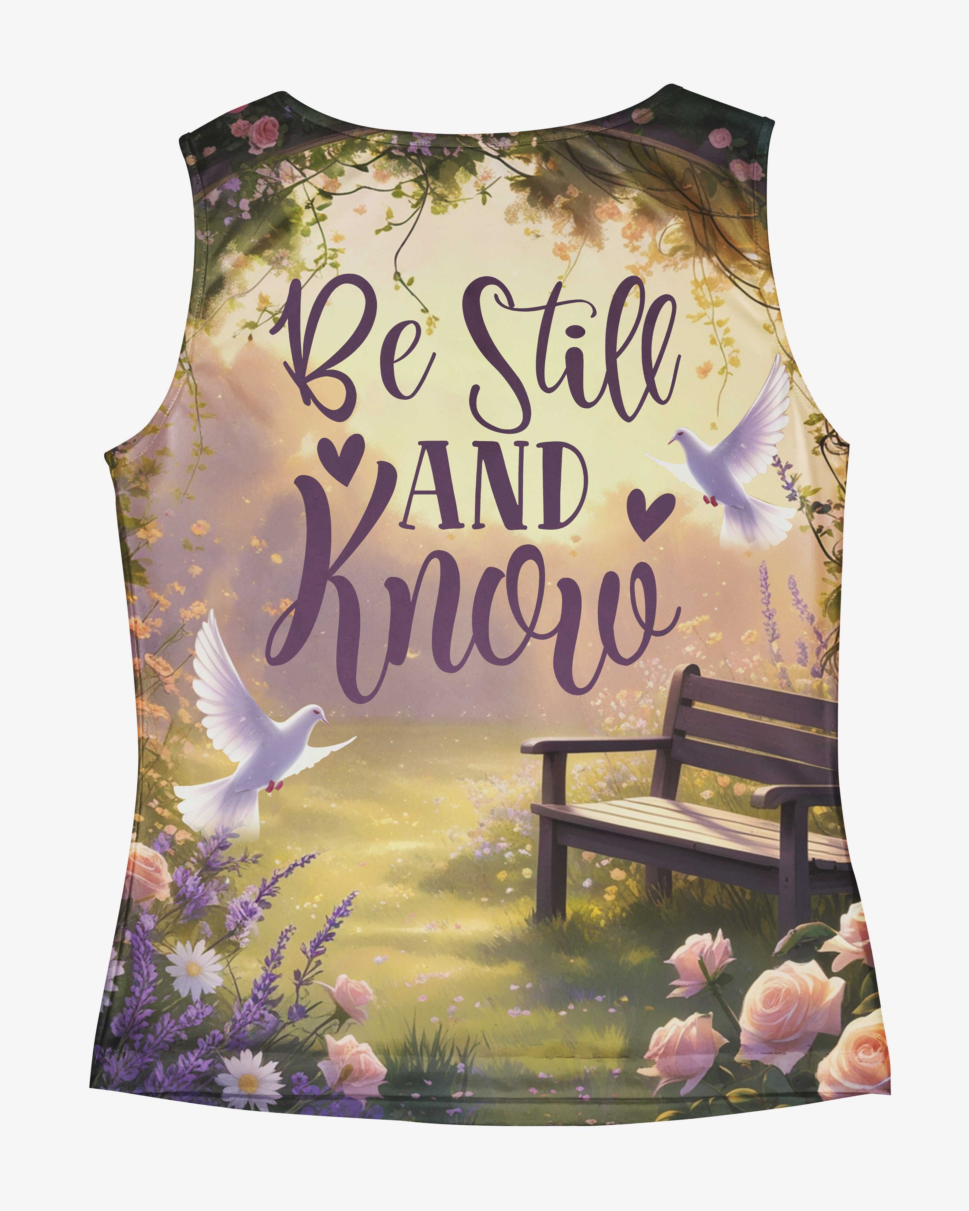 Be Still And Know All Over Print V-neck Tank Top