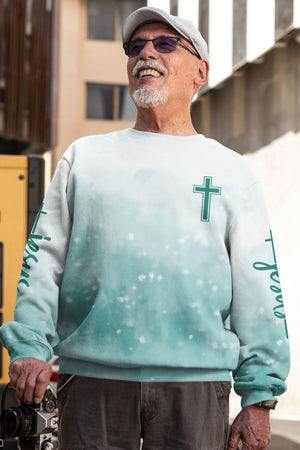 Jesus Is My Living Hope All Over Print Sweater