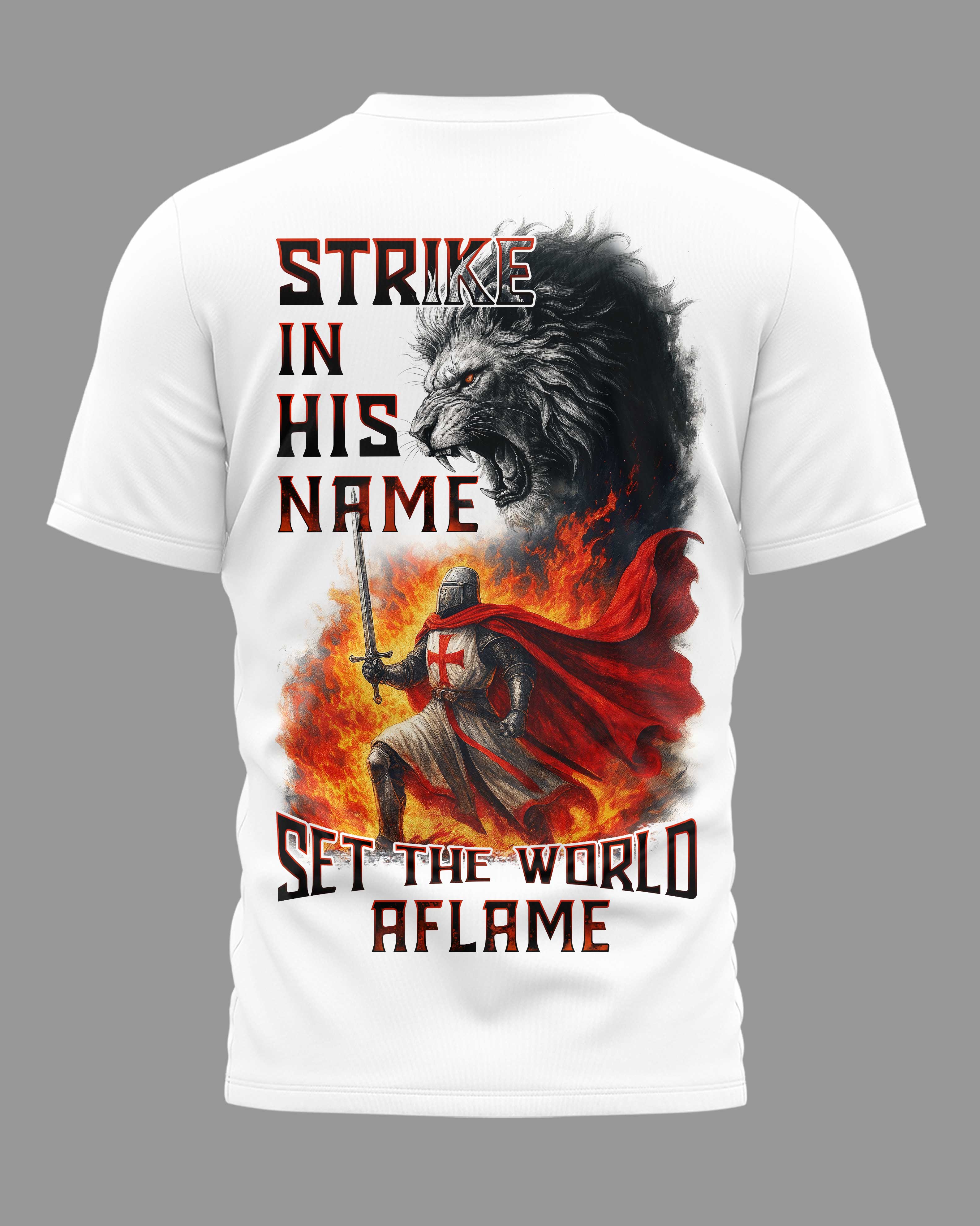 Strike In His Name All Over Print T-Shirt