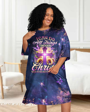 I Can Do All Things Through Christ All Over Print Sleep Tee