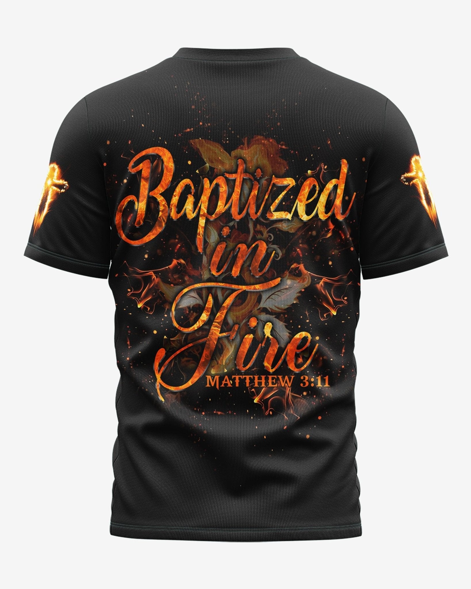 Baptized In Fire All Over Print T-shirt