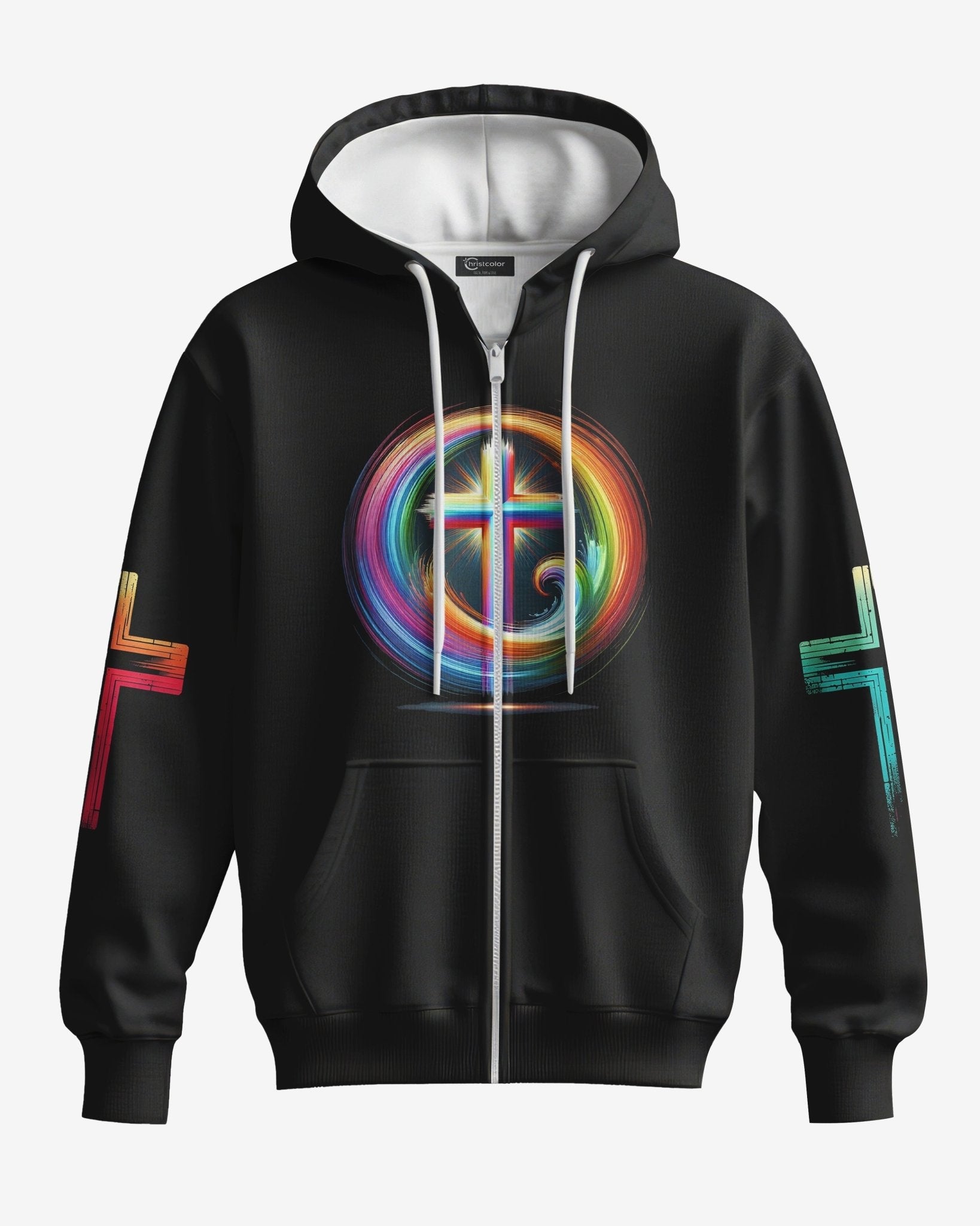 Rooted In Christ Jesus Is Light All Over Print Zip Hoodie