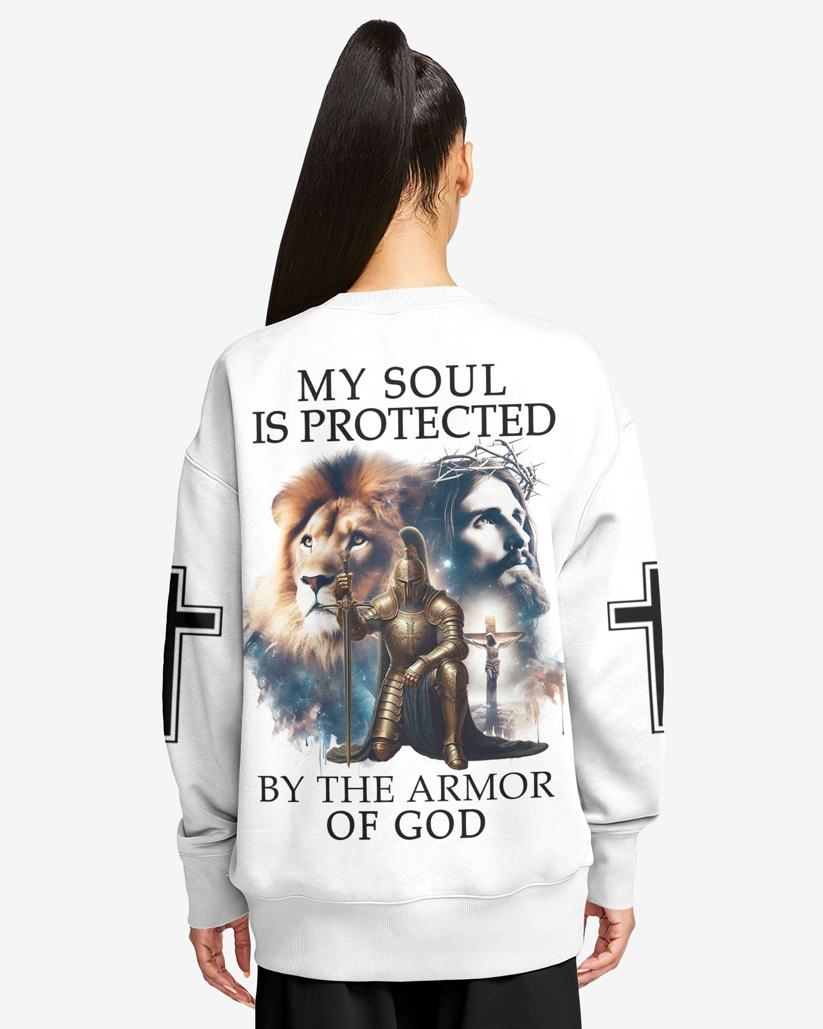 My Soul Is Protected By The Armor Of God All Over Print Sweater