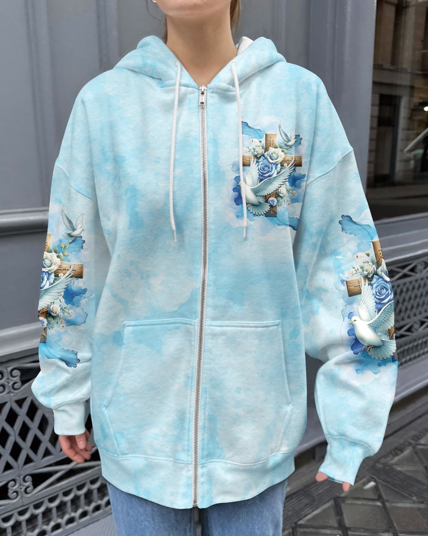 Lord Stood With Me And Gave Me Strength All Over Print Zip Hoodie