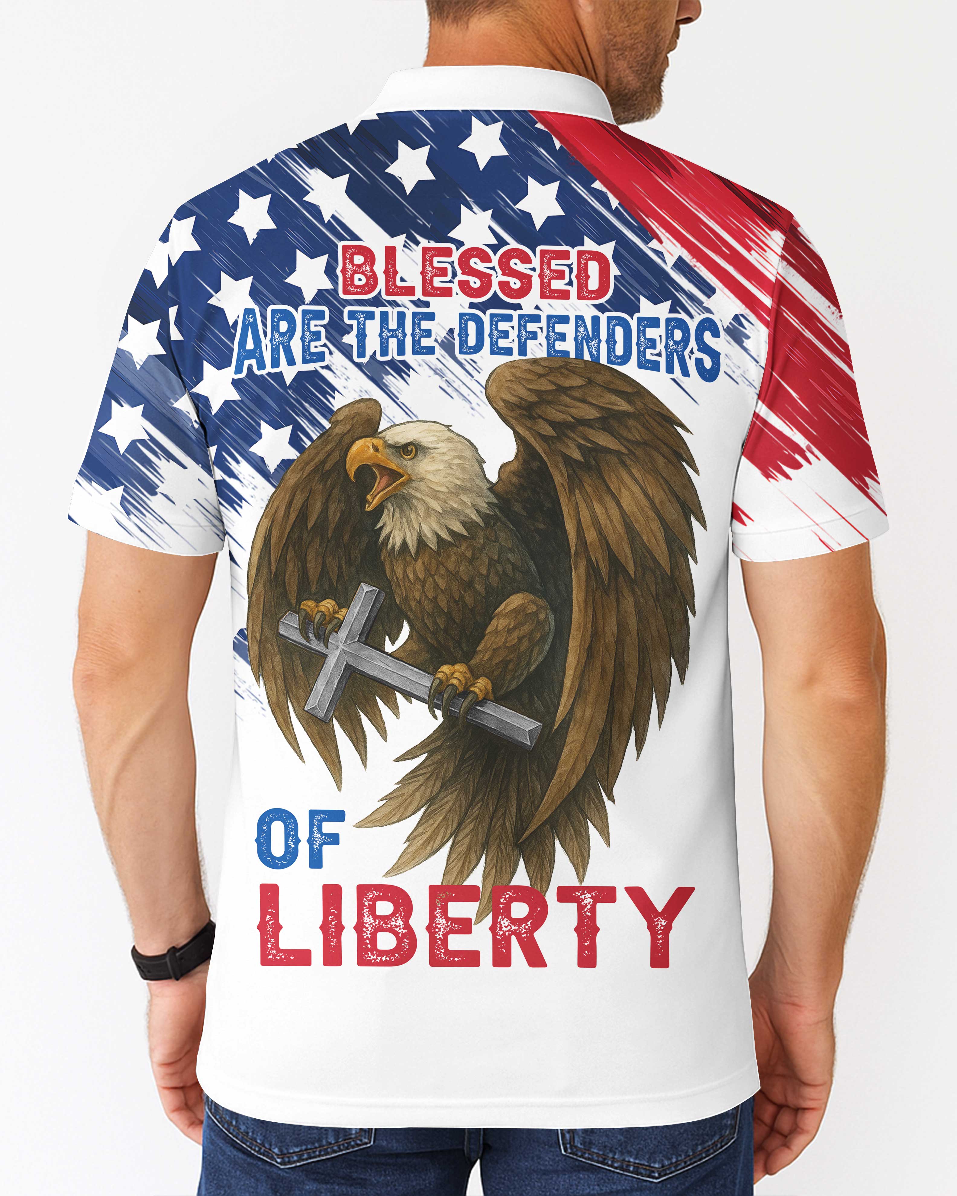 Blessed Are The Defenders Of Liberty All Over Print Polo