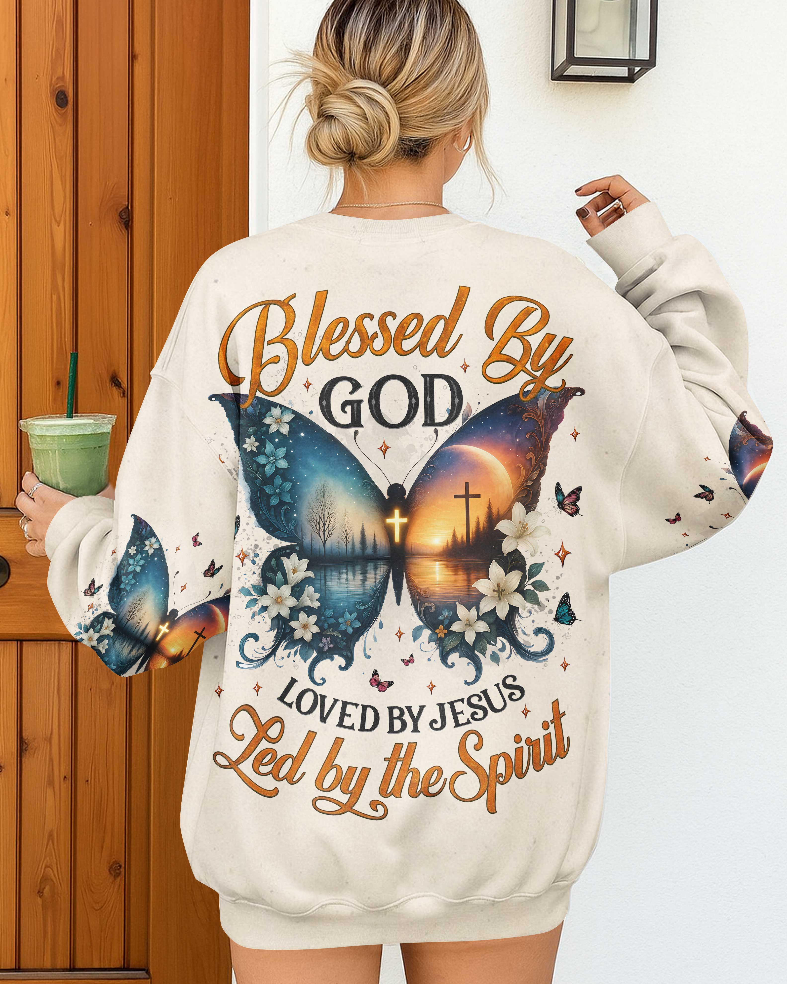 Blessed By God Loved By Jesus Led By The Spirit Shirt