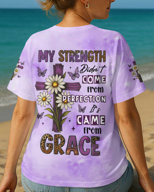 My Strength Didn't Come From Perfection All Over Print T-Shirt
