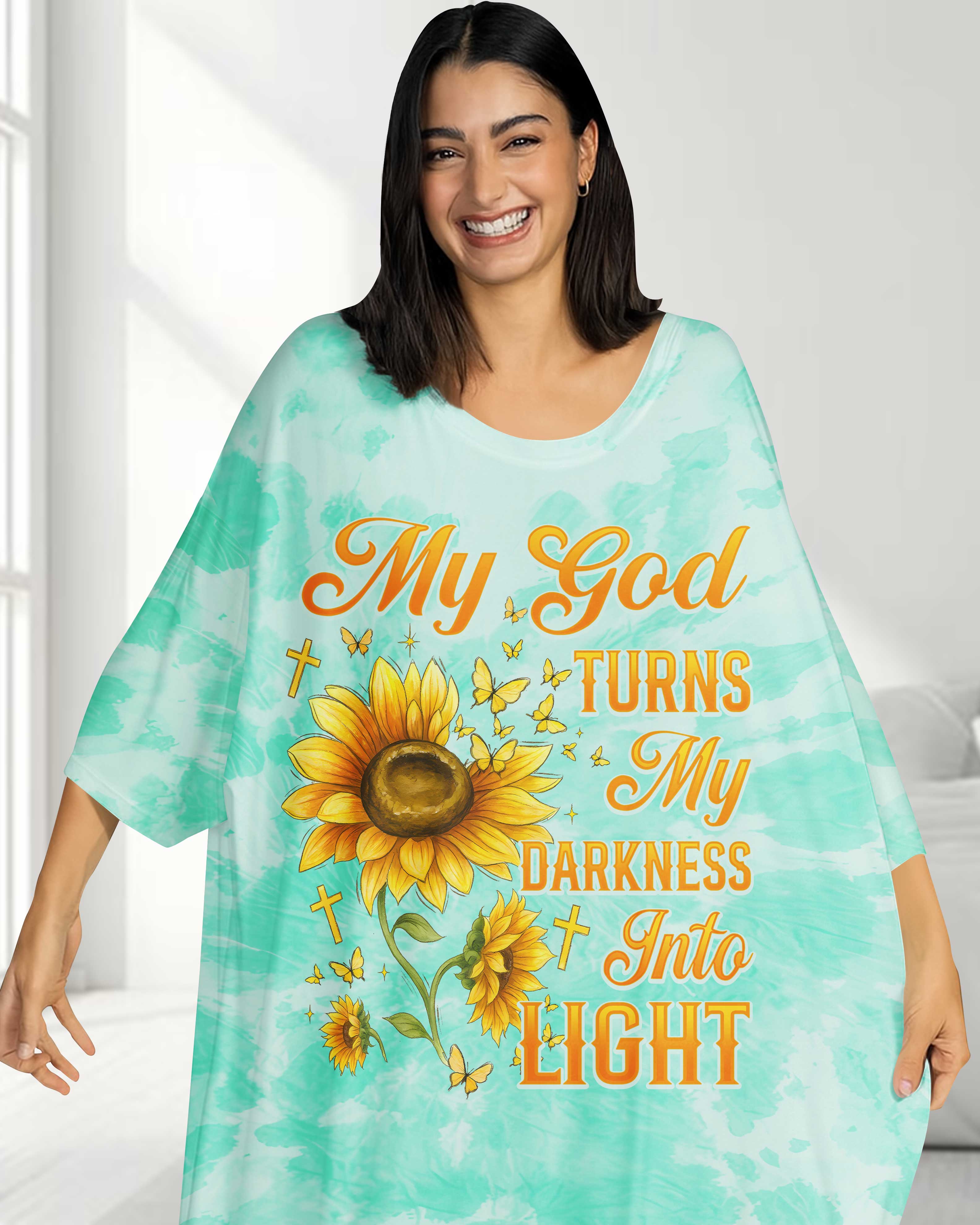 My God Turns My Darkness Into Light Sleep Tee