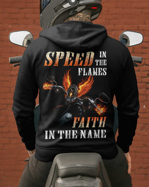 Speed In The Flames All Over Print Hoodie