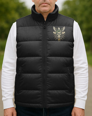 Freedom Is Not Free We Paid For It Veterans Faithful Warriors All Over Print Sleeveless Puffer Jacket