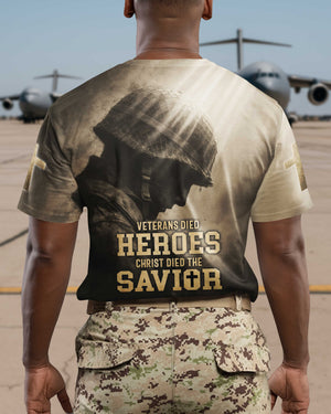 Veterans Died Heroes Christ Died The Savior Shirt