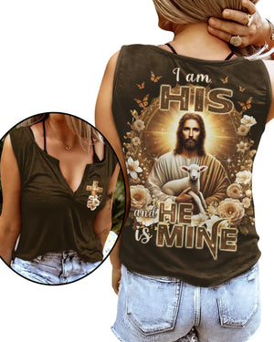 I Am His And He Is Mine All Over Print V-neck Tank Top