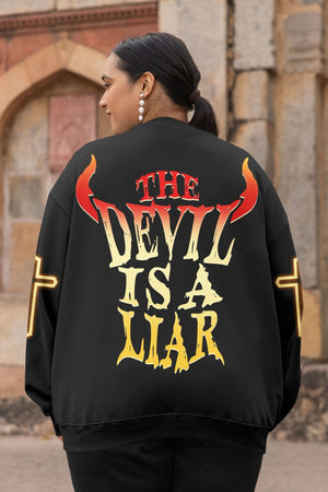 The Devil Is A Liar All Over Print Sweater