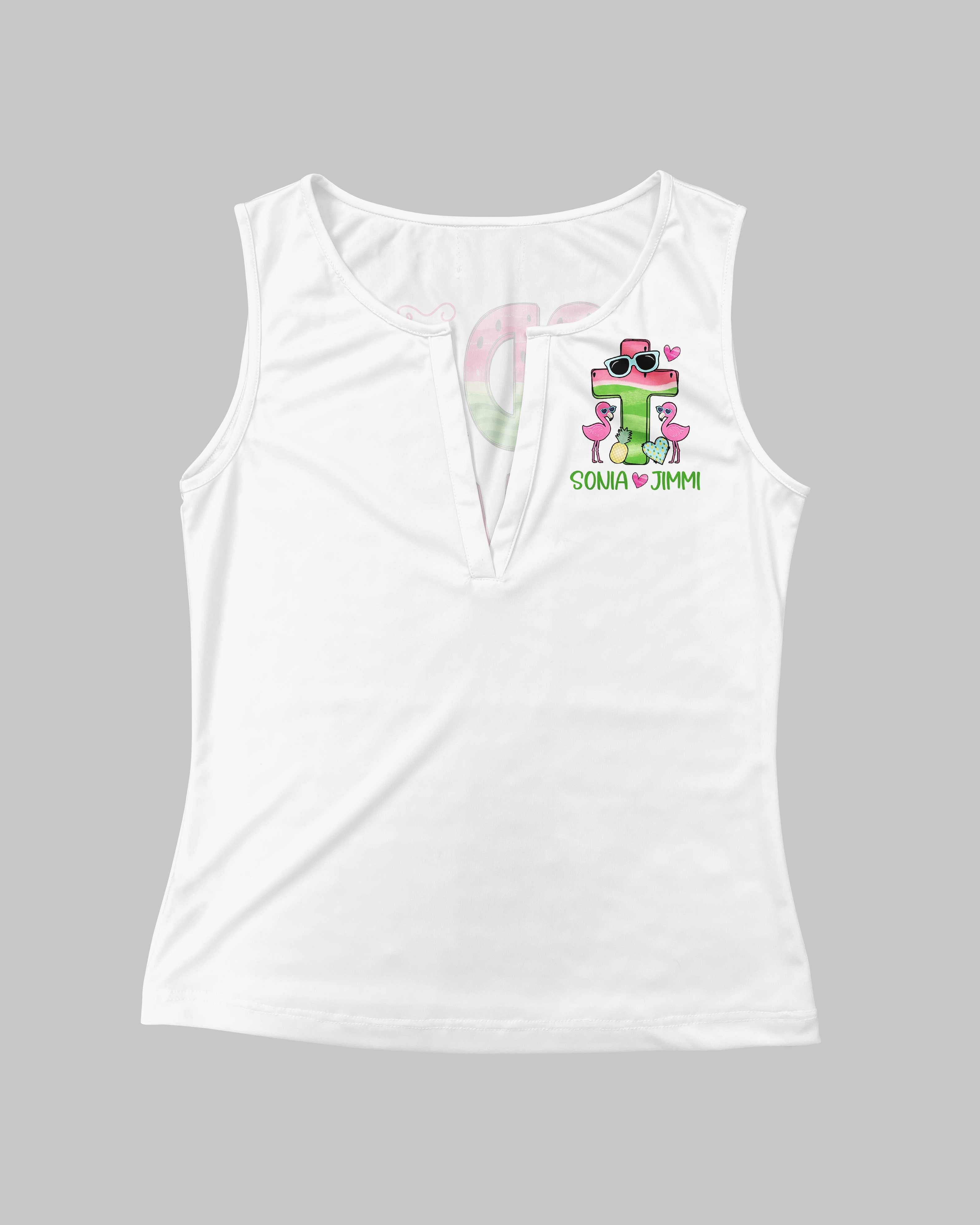 God Gifted Me Two Titles Mama And Grandma V-neck Tank Top
