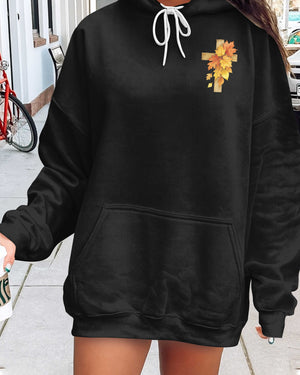 Fall For Jesus He Never Leaves Hoodie