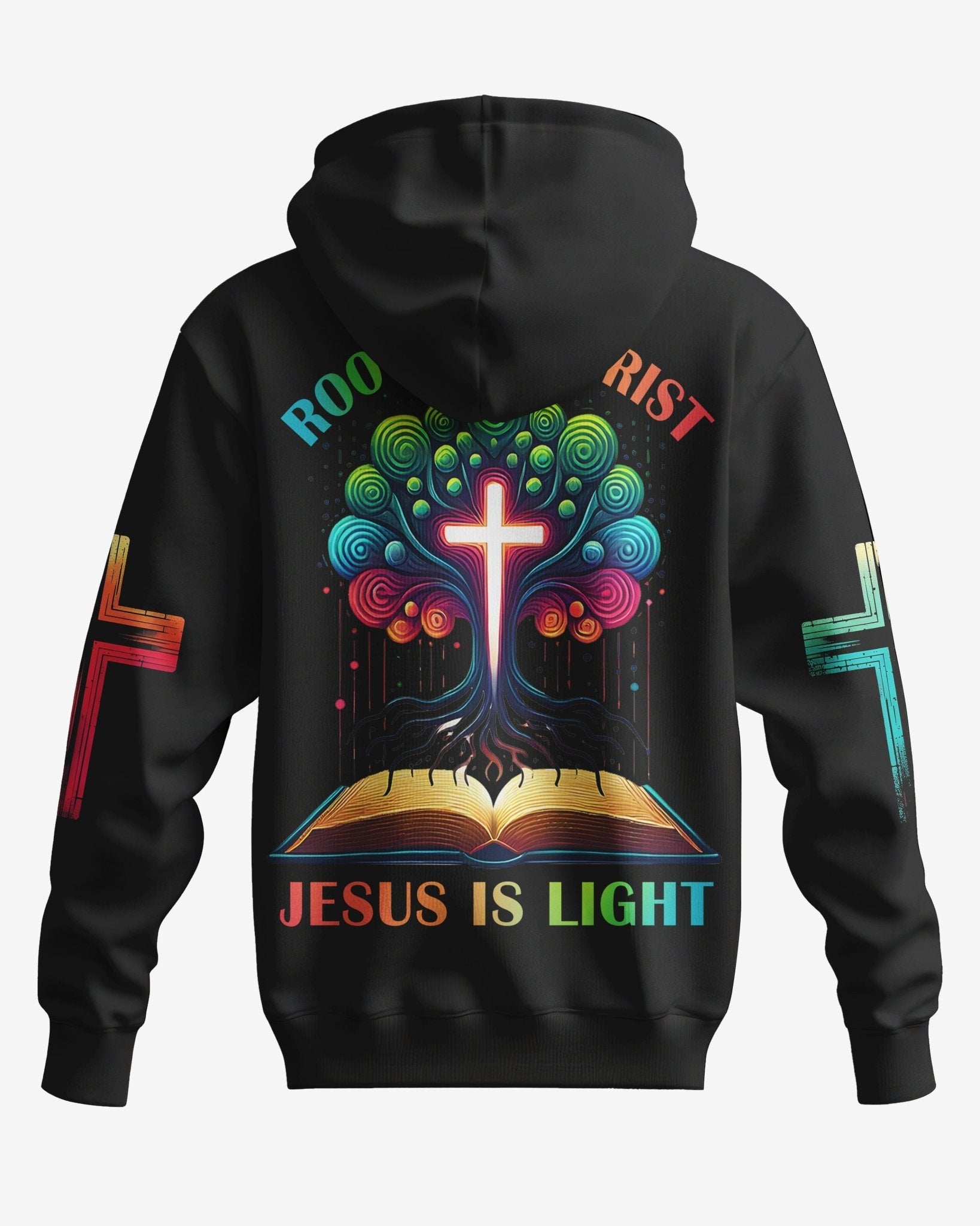 Rooted In Christ Jesus Is Light All Over Print Zip Hoodie