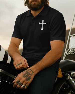 Two Wheels Roll But Christ's In Control All Over Print Polo